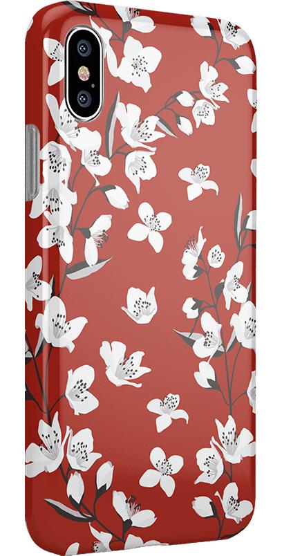 Floral Forest | Red Cherry Blossom Floral Case iPhone Case get.casely 