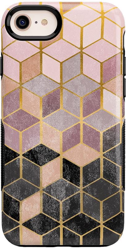 Stepping Up | Geo Rose Gold Marble Case iPhone Case get.casely Bold iPhone SE (2020 & 2022) 