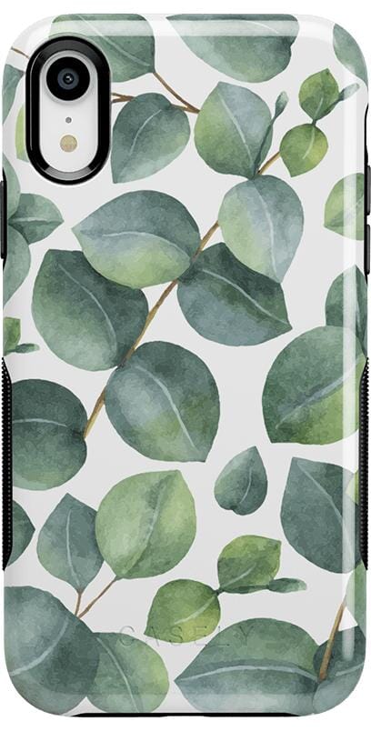 Leaf Me Alone | Green Floral Print Case iPhone Case get.casely Bold iPhone XR 