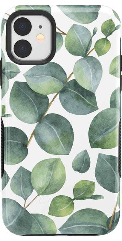 Leaf Me Alone | Green Floral Print Case iPhone Case get.casely Bold iPhone 11