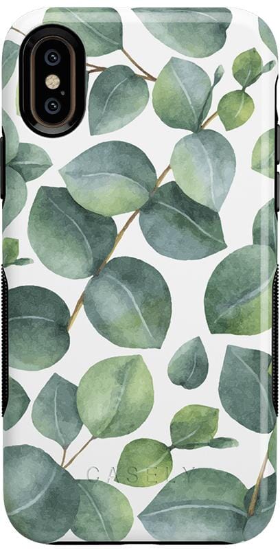 Leaf Me Alone | Green Floral Print Case iPhone Case get.casely Bold iPhone XS Max 