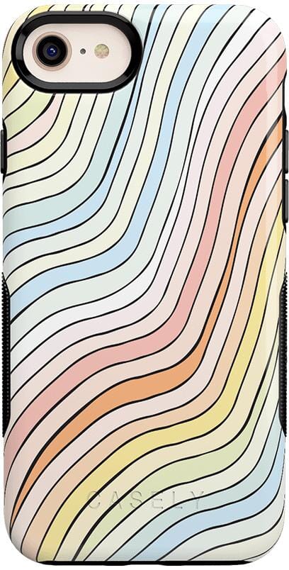 Ride The Wave | Pastel Rainbow Lined Case iPhone Case get.casely Bold iPhone SE (2020 & 2022)