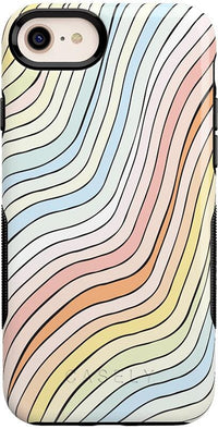 Ride The Wave | Pastel Rainbow Lined Case iPhone Case get.casely Bold iPhone SE (2020 & 2022)