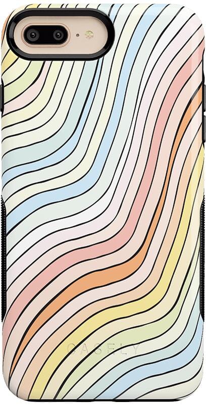 Ride The Wave | Pastel Rainbow Lined Case iPhone Case get.casely Bold iPhone 6/7/8 Plus
