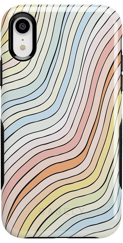 Ride The Wave | Pastel Rainbow Lined Case iPhone Case get.casely Bold iPhone XR