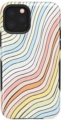Ride The Wave | Pastel Rainbow Lined Case iPhone Case get.casely Bold iPhone 11 Pro Max