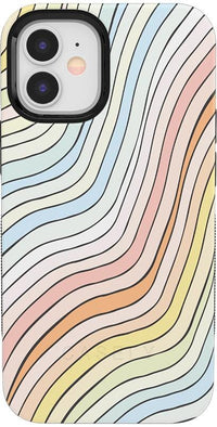 Ride The Wave | Pastel Rainbow Lined Case iPhone Case get.casely Bold iPhone 12 Mini