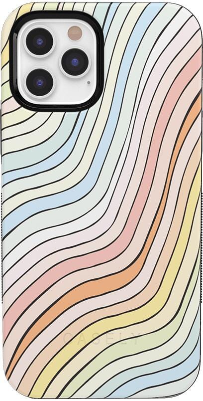 Ride The Wave | Pastel Rainbow Lined Case iPhone Case get.casely Bold iPhone 12 Pro Max