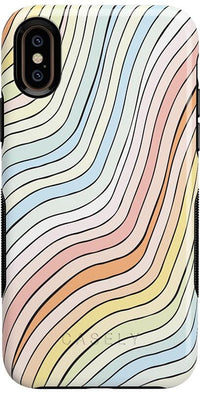 Ride The Wave | Pastel Rainbow Lined Case iPhone Case get.casely Bold iPhone XS Max