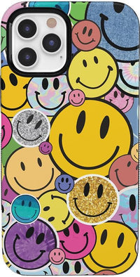 All Smiles | Smiley Face Sticker Case iPhone Case get.casely Bold + MagSafe® iPhone 12 Pro Max