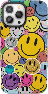 All Smiles | Smiley Face Sticker Case iPhone Case get.casely Bold + MagSafe® iPhone 13 Pro
