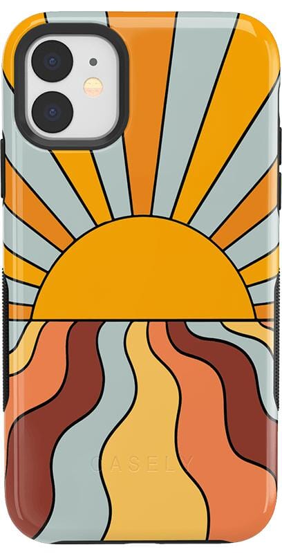 Shine On | Retro Sunset Case iPhone Case get.casely Bold iPhone 11 