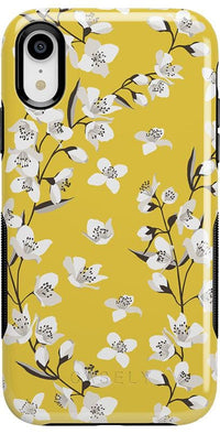 Floral Forest | Yellow Cherry Blossom Floral Case iPhone Case get.casely Bold iPhone XR 