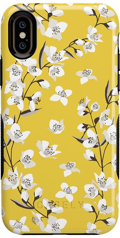 Floral Forest | Yellow Cherry Blossom Floral Case iPhone Case get.casely Bold iPhone XS Max 