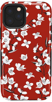 Floral Forest | Red Cherry Blossom Floral Case iPhone Case get.casely Bold iPhone 11 Pro 