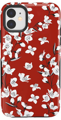 Floral Forest | Red Cherry Blossom Floral Case iPhone Case get.casely Bold iPhone 11 