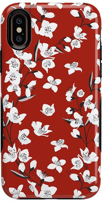 Floral Forest | Red Cherry Blossom Floral Case iPhone Case get.casely Bold iPhone XS Max 