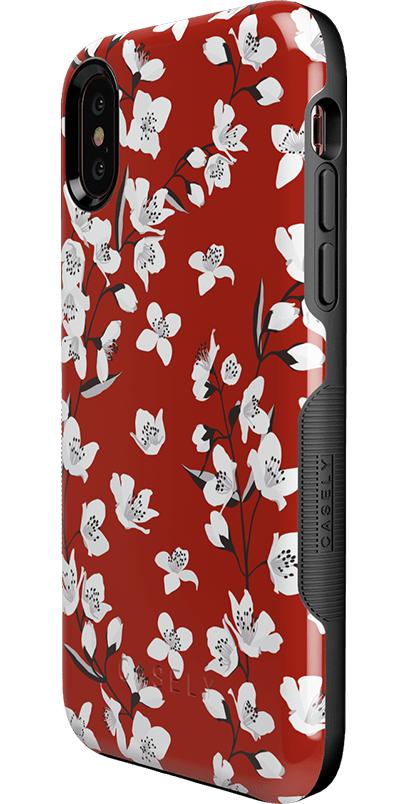Floral Forest | Red Cherry Blossom Floral Case iPhone Case get.casely 