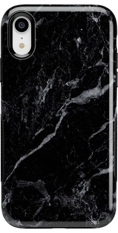 Black Pearl | Classic Black Marble Case iPhone Case get.casely Bold iPhone XR 