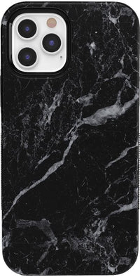 Black Pearl | Classic Black Marble Case iPhone Case get.casely Bold iPhone 12 Pro 