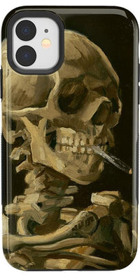 Van Gogh | Skull of a Skeleton with Burning Cigarette Phone Case iPhone Case Van Gogh Museum Bold iPhone 11 