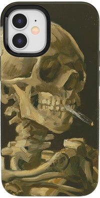 Van Gogh | Skull of a Skeleton with Burning Cigarette Phone Case iPhone Case Van Gogh Museum Bold + MagSafe® iPhone 12 