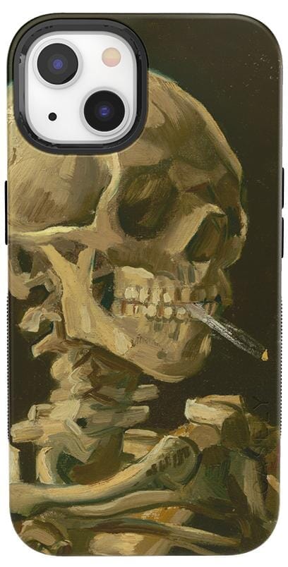 Van Gogh | Skull of a Skeleton with Burning Cigarette Phone Case iPhone Case Van Gogh Museum Bold + MagSafe® iPhone 13 