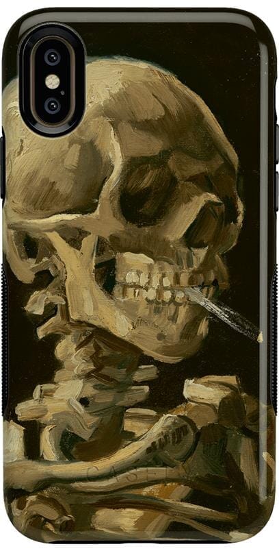 Van Gogh | Skull of a Skeleton with Burning Cigarette Phone Case iPhone Case Van Gogh Museum Bold iPhone XS Max 