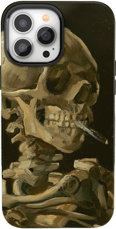 Van Gogh | Skull of a Skeleton with Burning Cigarette Phone Case iPhone Case Van Gogh Museum Bold + MagSafe® iPhone 13 Pro Max 