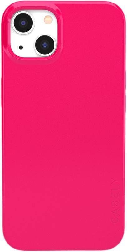 Think Pink | Solid Neon Pink Case iPhone Case get.casely Classic + MagSafe® iPhone 13