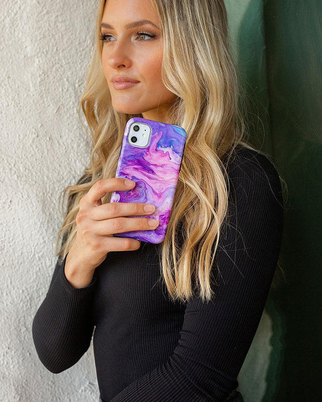 Tie Dying Over You | Purple Marble iPhone Case iPhone Case get.casely