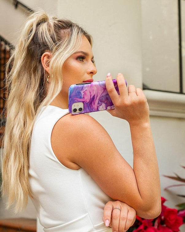 Tie Dying Over You | Purple Marble iPhone Case iPhone Case get.casely