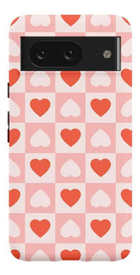 King of My Heart | Checkered Hearts Case Phone Case Casetry Essential Google Pixel 8 