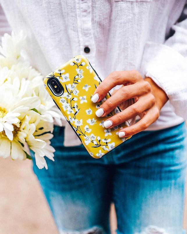 Floral Forest | Yellow Cherry Blossom Floral Case iPhone Case get.casely 